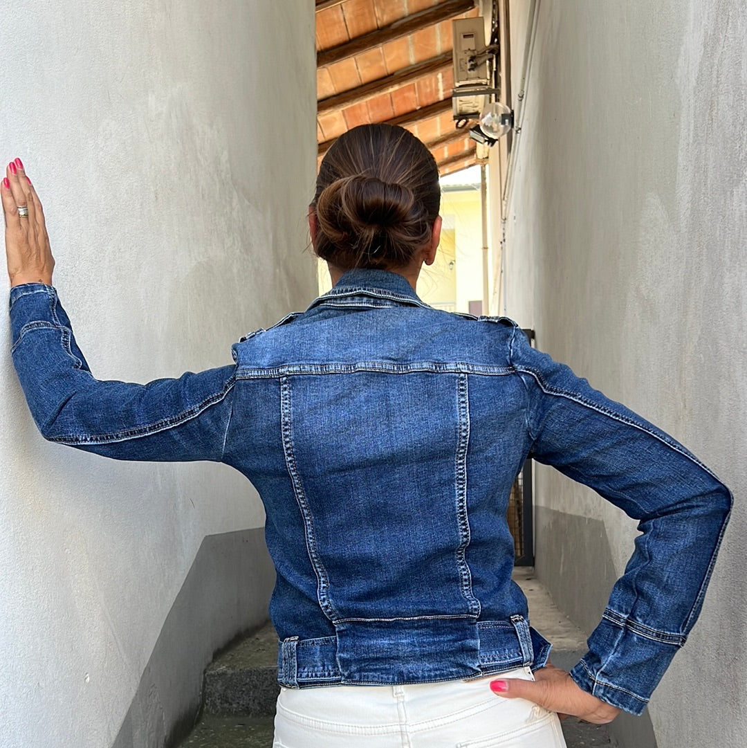 Chiodo in jeans K9011