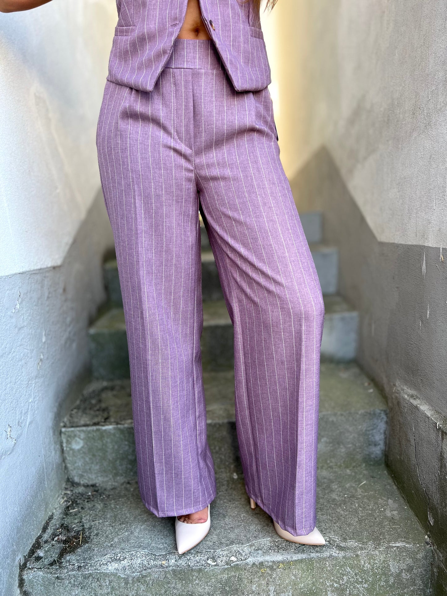 Pantalone palazzo gessato 3207