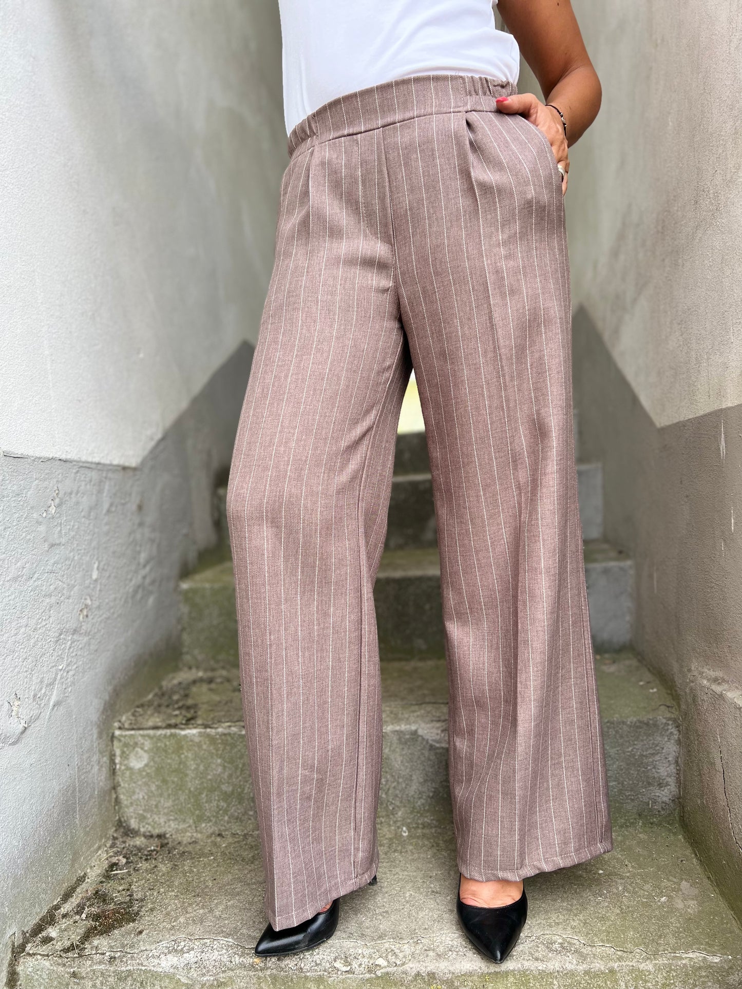 Pantalone palazzo gessato 3207