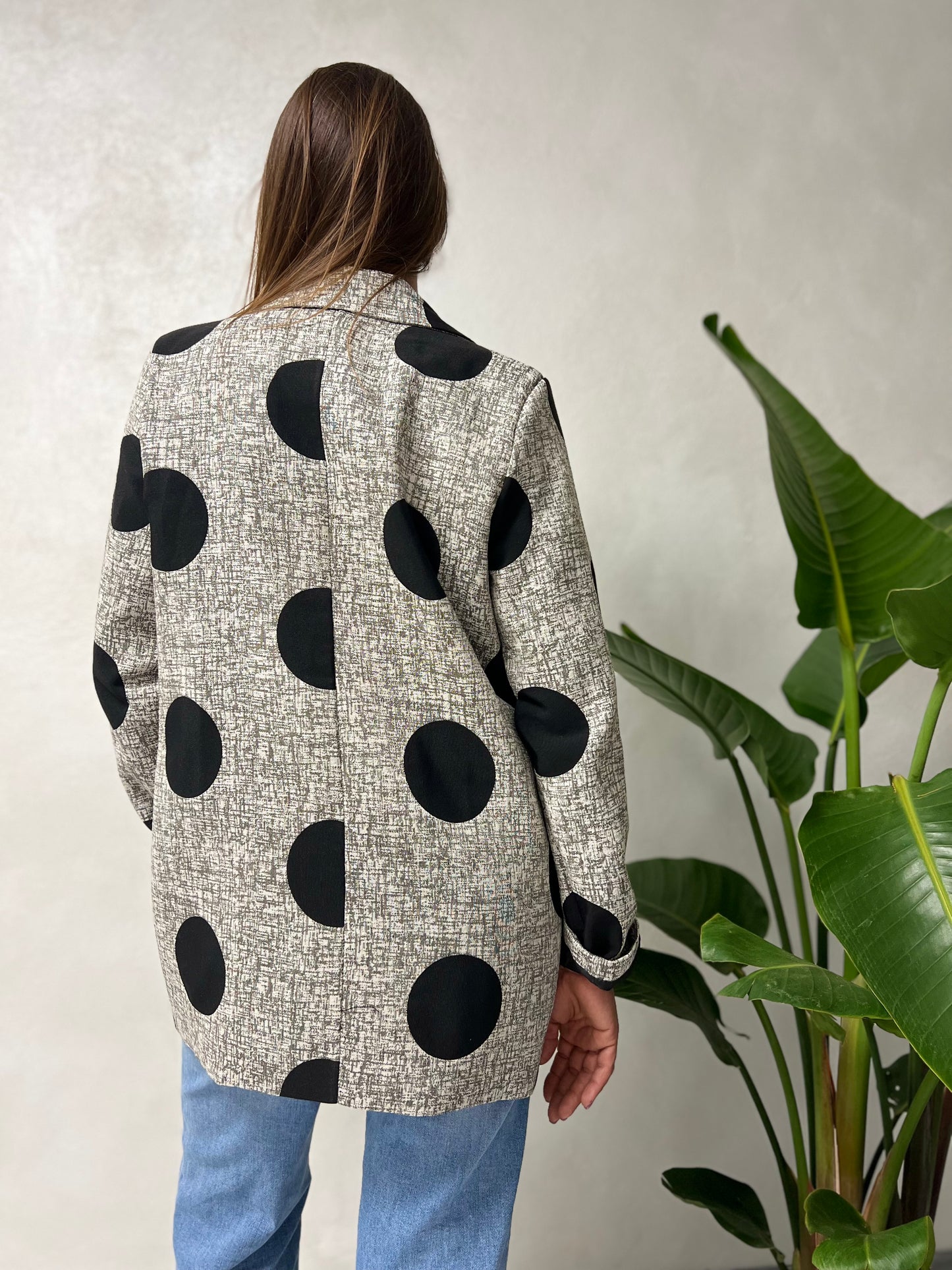 Giacca oversize pois